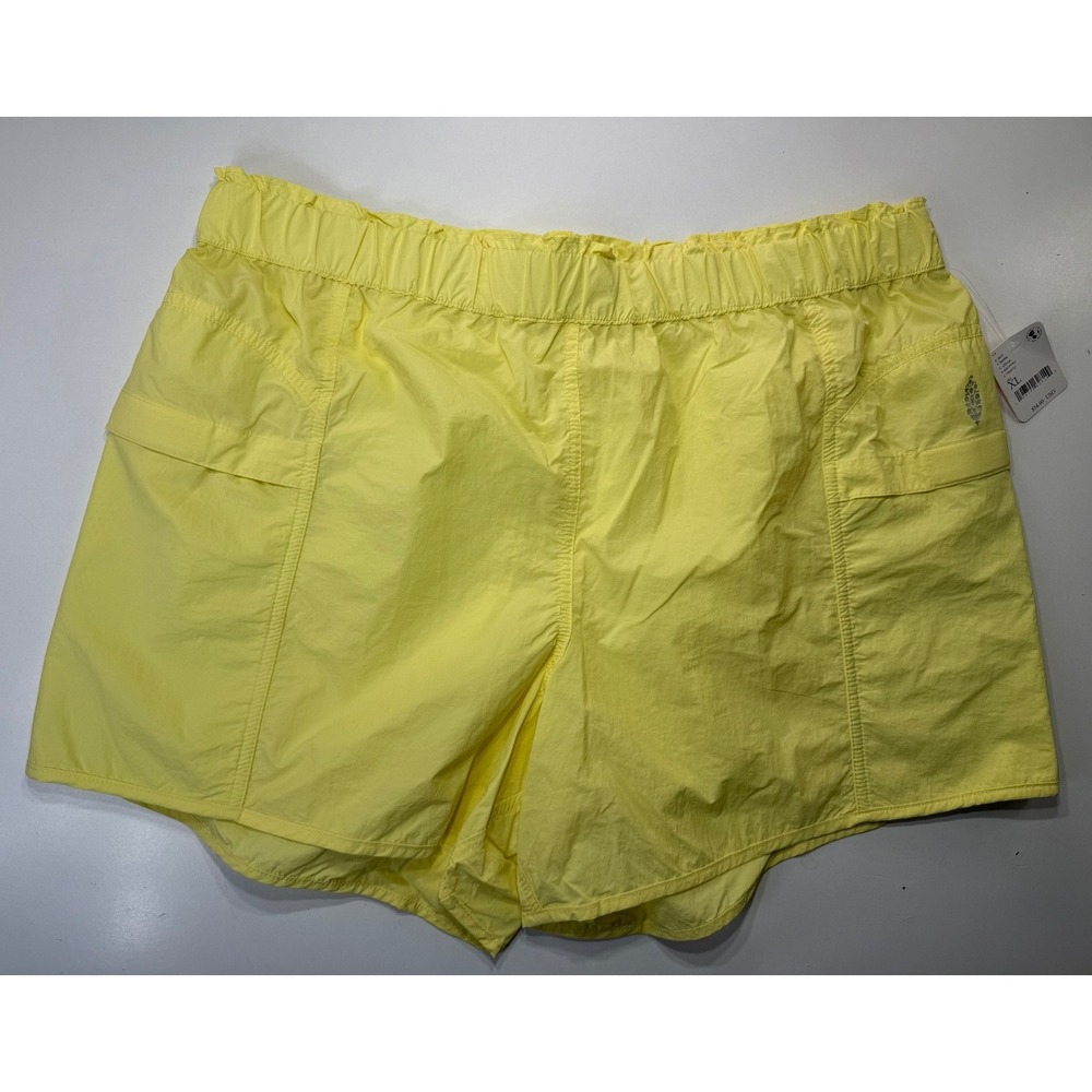 Free People Movement In the Wild Outdoor Lightweight Shorts Yellow XL NWT